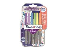 Paper Mate Flair Metallic - Pack de 6 feutres - couleurs assorties