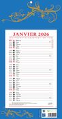 Calendrier bloc mensuel à feuillets année civile BOUCHUT "409 Bleu" 19 x 36 cm 70 %