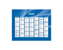 Quo Vadis - Calendrier bancaire 7 mois par face - 21 x 27 cm - bleu