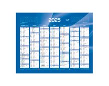 Quo Vadis - Calendrier bancaire 7 mois par face - 33,5 x 43 cm - bleu