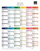 Quo Vadis Arc en Ciel - Calendrier vertical 12 mois sur 1 face - 43 x 55 cm