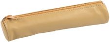 Mini trousse Merinos ronde - 1 compartiment - cuir de mouton havane - Quo Vadis