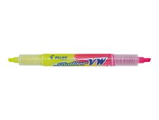 Pilot Spotliter - Surligneur double pointe biseautée - jaune et rose