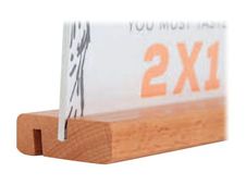 Promocome - Socle double face pour affiche A6 - bois naturel