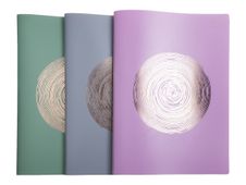 Exacompta Ellipse - Porte vues - 60 vues - A4 - timbre en or rose - gris, vert céladon, vieux rose
