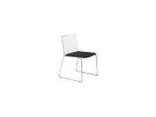 Chaise visiteur FLORA - blanc et noir