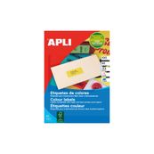 Apli Agipa - 100 Étiquettes jaunes - adhésif permanent - A4 (210 x 297 mm) - coins droits - réf 119041