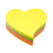 Global Notes - Notes adhésives - 200 feuilles - En forme de coeur - 70 x 70 mm - couleurs assorties
