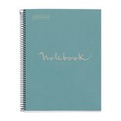 Notebook ECO EMOTIONS, carton recyclé, A4, quadrillage 5x5 mm, 80 feuilles de 1 couleur, Miquelrius, Bleu.
