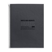 Notebook ECO DESIGN, Just Black, carton recyclé, A4, quadrillage 5x5 mm, 120 feuilles de 4 couleurs, Miquelrius, Noir.