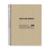 Notebook Miquelrius ECO DESIGN KRAFT, carton recyclé,  A5 quadrillage 5x5 mm,  120 feuilles de 4 couleurs. 
