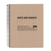 Notebook Miquelrius ECO DESIGN KRAFT, carton recyclé,  A5 quadrillage 5x5 mm,  120 feuilles de 4 couleurs. 