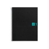 THE ORIGINAL NOTEBOOK, couverture souple, A5, quadrillage 5x5 mm, 80 feuilles de 1 couleur, Miquelrius, Turquoise.