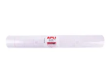 APLI Kids - Couverture de livre - Rouleau de 50 cm x 0.2 m - 80 µm - adhésif repositionnable - transparent - polypropylène