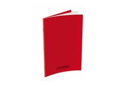 Conquérant Classique - Cahier polypro 24 x 32 cm - 140 pages - grands carreaux (Seyes) - rouge