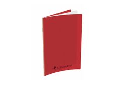 Conquérant Sept - Cahier polypro 24 x 32 cm - 192 pages - grands carreaux (Seyes) - rouge