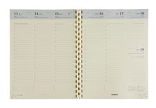 Agenda spiralé Timing - 1 semaine sur 2 pages - 17 x 22 cm - recharge- Brepols