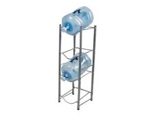 CEP - Rack à étagère pour 4 bonbonnes d'eau - gris métal