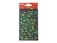 Apli - 1 feuille gommettes poissons fluo