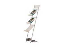 Promocome - Porte-brochures de sol A4 3 niveaux - noir - usage intérieur