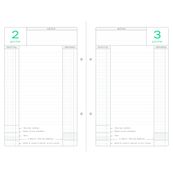 Recharge d'agenda Perpétuel de caisse - 1 jour par page - 16 x 24 cm - feuilles mobiles 2 trous - Exacompta