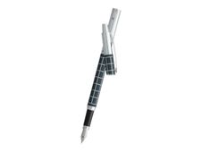 Vuarnet Swing Quadrillé - Stylo plume bordeaux satiné 
