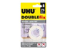 UHU DOUBLEfix Extra fort - Ruban adhésif double face - 19 mm x 1,5 m
