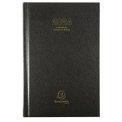 Agenda Couronne Euro et cents - 1 jour par page - 11 x 17 cm - noir - Exacompta