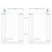 Recharge d'agenda Perpétuel de caisse - 1 jour par page - 16 x 24 cm - feuilles mobiles 2 trous - Exacompta