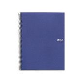Miquelrius The Original - Cahier de notes - reliure à spirale - A4 - 150 feuilles / 300 pages - petits carreaux - 4 trous - bleu - polypropylène (PP)