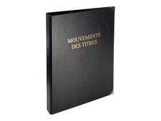Exacompta - Reliure registre Mouvements des titres - 32 x 26 cm - 4 anneaux avec recharge 100 feuillets