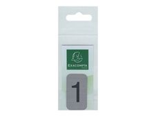 Exacompta - Pictogramme - Chiffre 1 - 25 x 44 mm - aluminium brossé