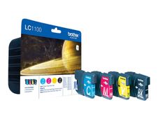 Brother LC1100 - Pack de 4 - noir, cyan, magenta, jaune - cartouche d'encre originale