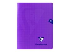 Clairefontaine Mimesys - Cahier polypro 17 x 22 cm - 48 pages - grands carreaux (Seyes) - violet