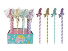 Oberthur Sirène - Crayon embout gomme avec paillettes