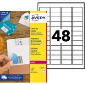 Avery - 1200 Étiquettes de masquage blanches - 45,7 x 21,2 mm - réf L4614-25