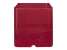 Exacompta Pen-Cube - Pot à crayons framboise translucide
