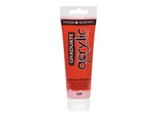 Daler-Rowney Graduate 500 - Peinture acrylique - 120 ml - rouge cadium