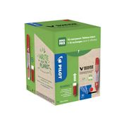 Pilot V BOARD MASTER - Pack de 10 Marqueurs effaçables + 10 Recharges - pointe ogive - rouge