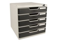 Exacompta Modulo Office - Module de classement 5 tiroirs - fermable à clé