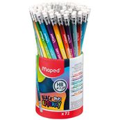 Maped Black'Peps Energy - Pot de 72 crayons à papier - HB - embout gomme