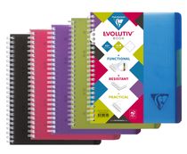 Clairefontaine Linicolor Evolutiv'Book - Cahier à spirale - A5 (16x21 cm) - 180 pages - petits carreaux (5x5 mm) avec marge