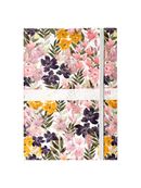 Agenda à élastique Flowers - 1 jour par page - 15 x 21 cm - rose - Oxford