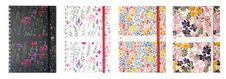 Agenda spiralé à élastique Oxford Flowers - 1 semaine sur 2 pages - 15 x 21 cm - disponible dans différentes couleurs - Hamelin