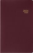 Agenda Interplan Seta - 1 semaine par page - 9 x 16 cm - bordeaux - Brepols