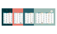 Lecas Graphics - Calendrier 7 mois par face - 27 x 21 cm - disponible dans différents modèles