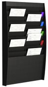Présentoir mural - 20 cases verticales pour document format A4 - noir