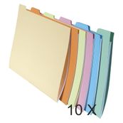 Exacompta Super 210 - Paquet de 10 x 6 chemises compartiments à onglets pour dossiers suspendus tiroir