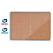 Nobo - Vitrine d'affichage - 18 feuilles A4 - surface liege - porte coulissante - 135,2 x 96,7 x 6,3 cm