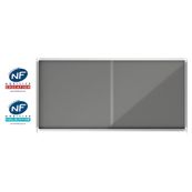 Nobo - Vitrine intérieure 27 A4 (2000 x 970 mm) - cadre gris